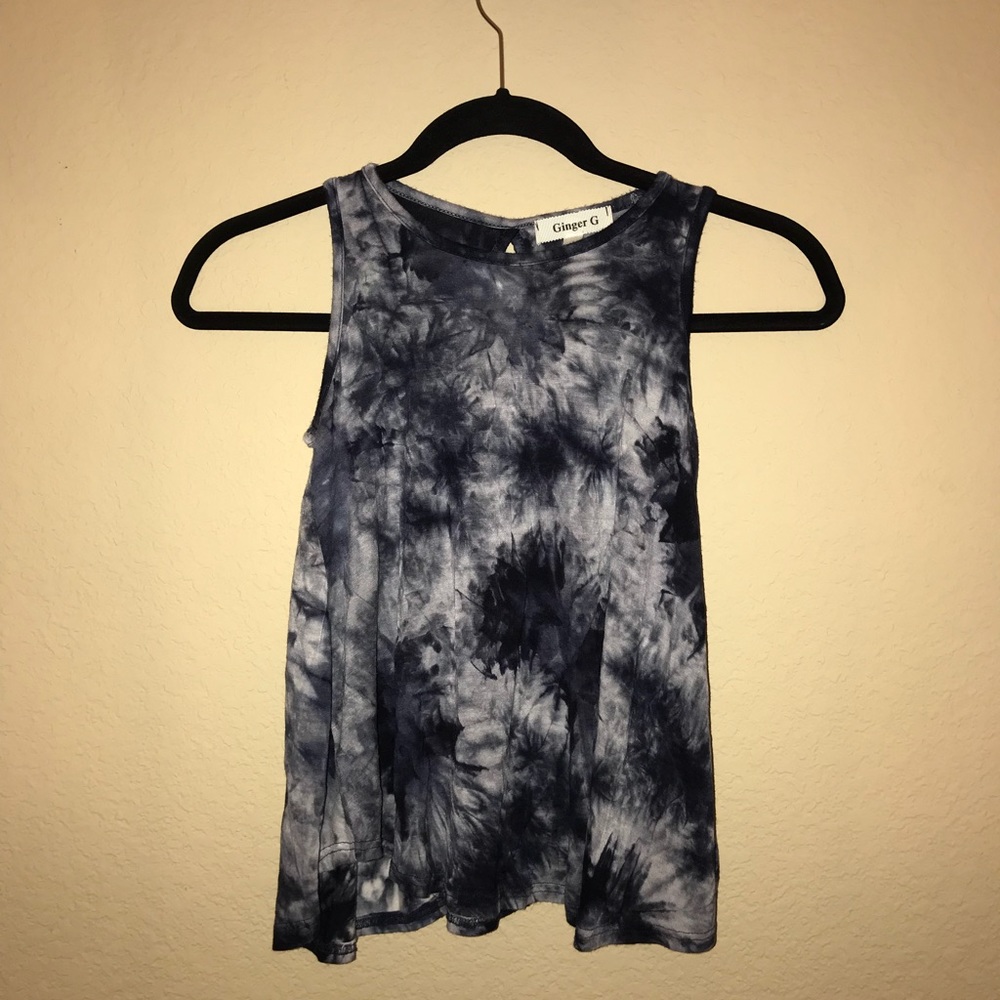 Blue Tye Die Tank Top